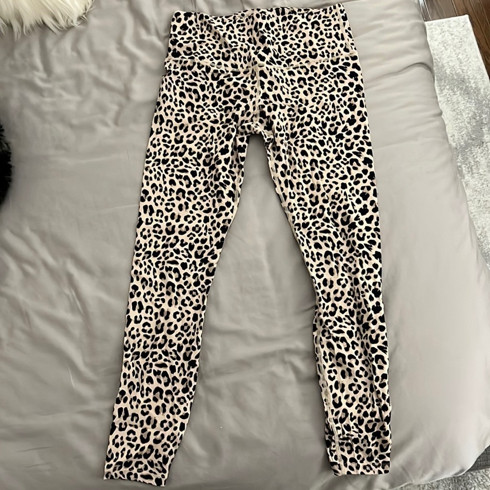 Varley leopard print workout leggings